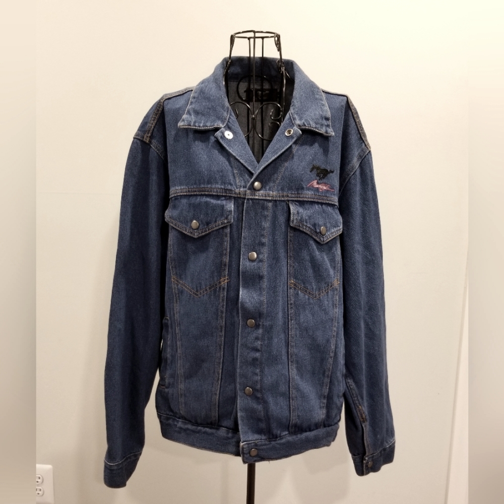 Mustang Jean Jacket, Size Large, Color Blue